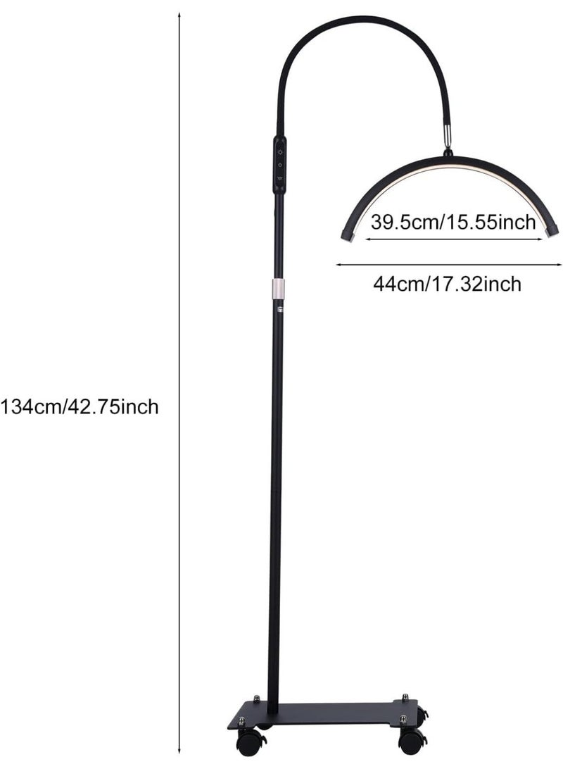 Original LED half-moon design 2-in-1 lamp with wheels and table clamps - Black - Image 3