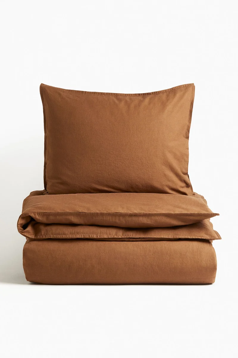 H&M Linen-blend single duvet cover set