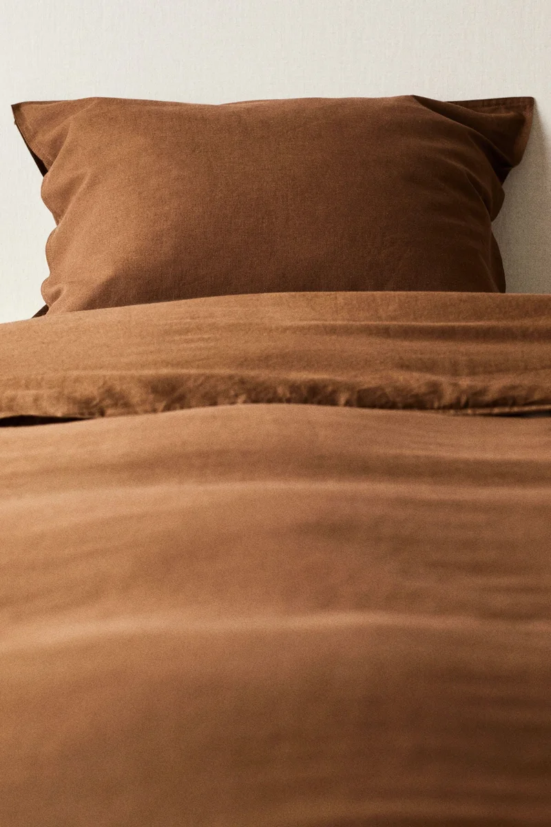 H&M Linen-blend single duvet cover set