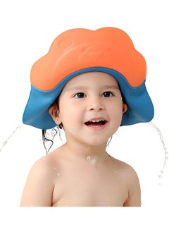 Baby Shower Cap Adjustable Baby Hair Washing Piglet Guard Bath Shampoo Shield Visor Hat Eyes and Ears Head Protection Waterproof Bath Cap for Kids Toddler
