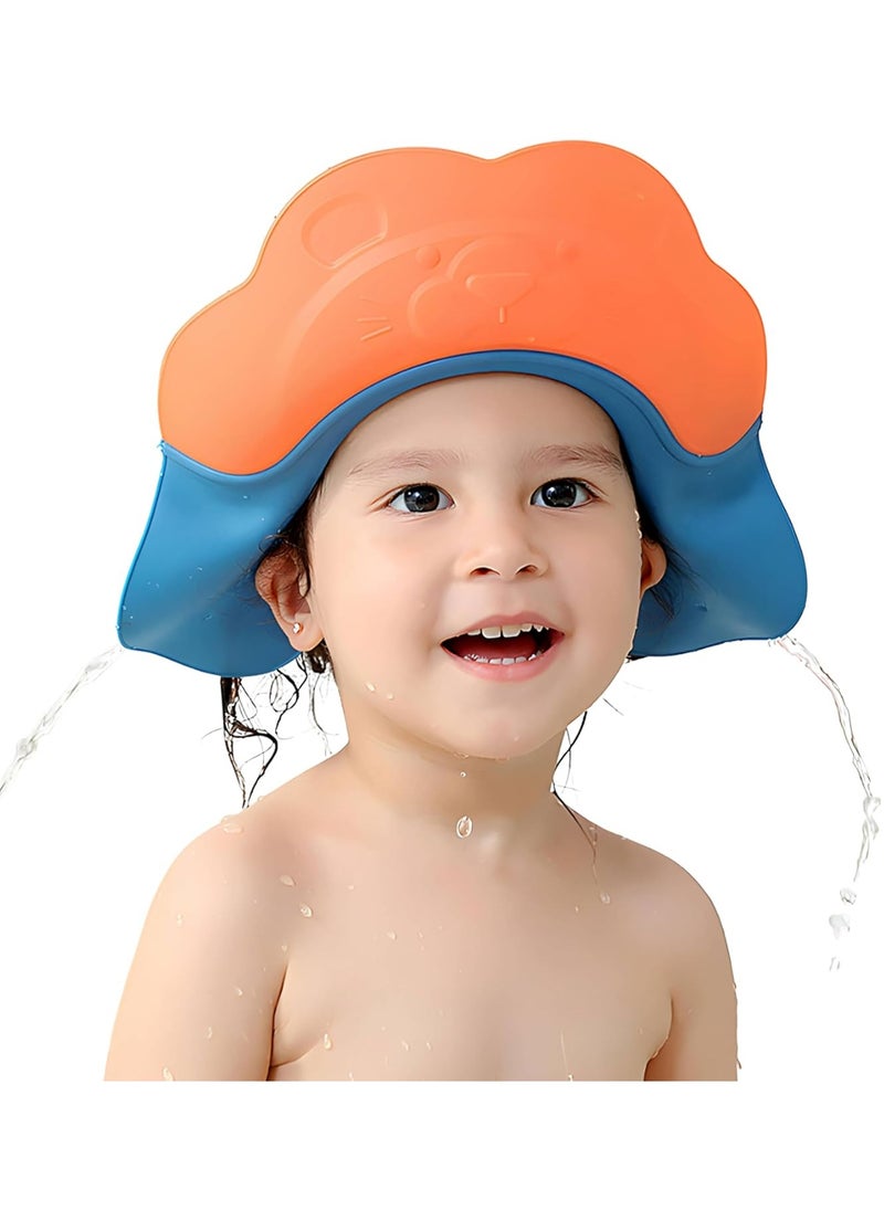 Mmmon - Baby Shower Cap Adjustable Baby Hair Washing Piglet Guard Bath Shampoo Shield Visor Hat Eyes and Ears Head Protection Waterproof Bath Cap for Kids Toddler - Image 1