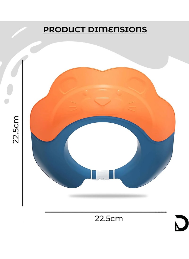 Mmmon - Baby Shower Cap Adjustable Baby Hair Washing Piglet Guard Bath Shampoo Shield Visor Hat Eyes and Ears Head Protection Waterproof Bath Cap for Kids Toddler - Image 1