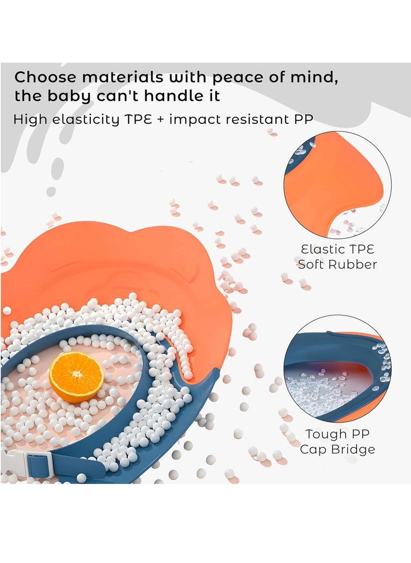 Mmmon - Baby Shower Cap Adjustable Baby Hair Washing Piglet Guard Bath Shampoo Shield Visor Hat Eyes and Ears Head Protection Waterproof Bath Cap for Kids Toddler - Image 1