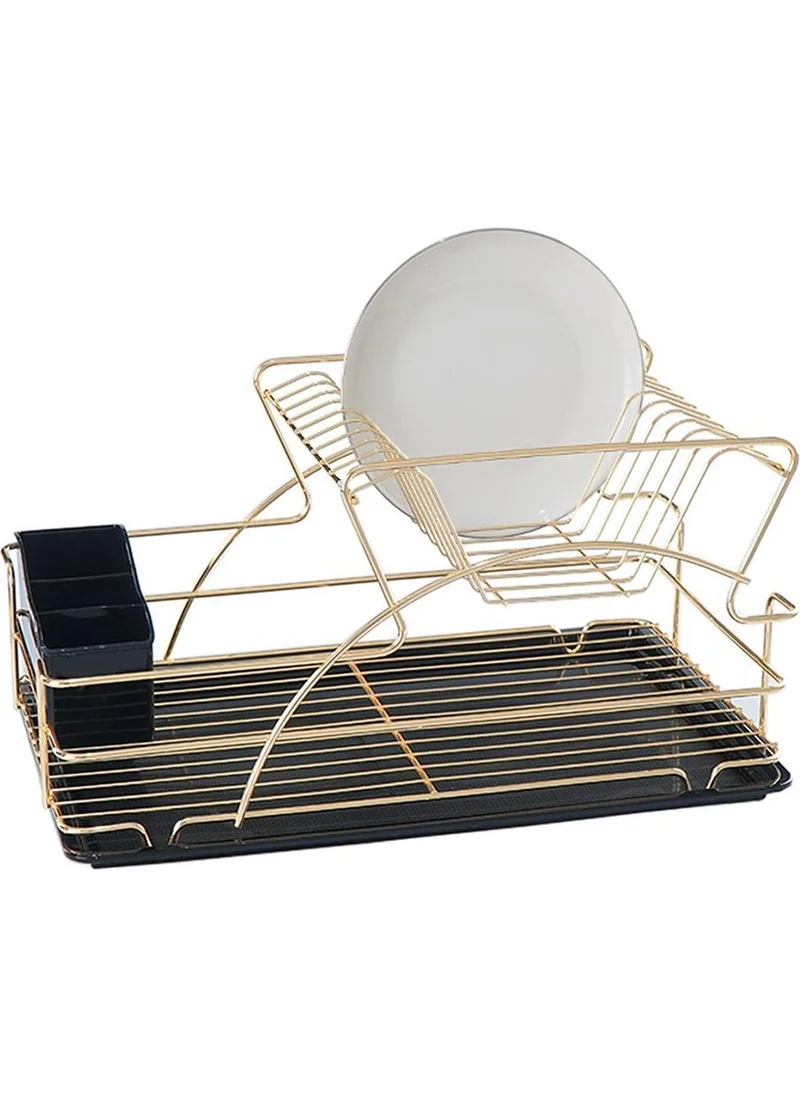 أكار Talon Two-Tier Plate Dish Rack - Gold
