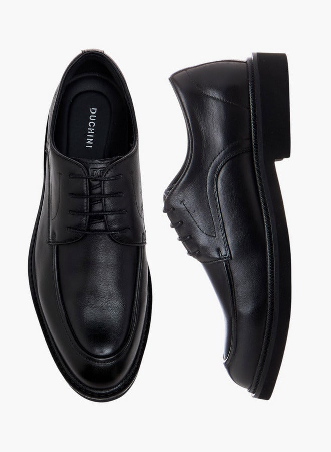 DUCHINI Men's Solid Lace-Up Derby Shoes  - Image 1