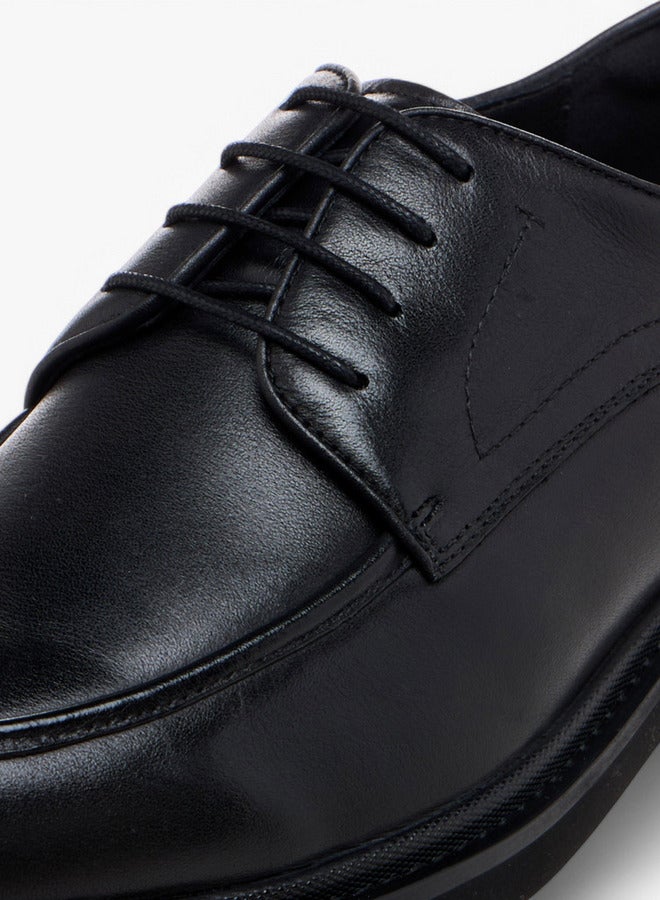 DUCHINI Men's Solid Lace-Up Derby Shoes  - Image 4