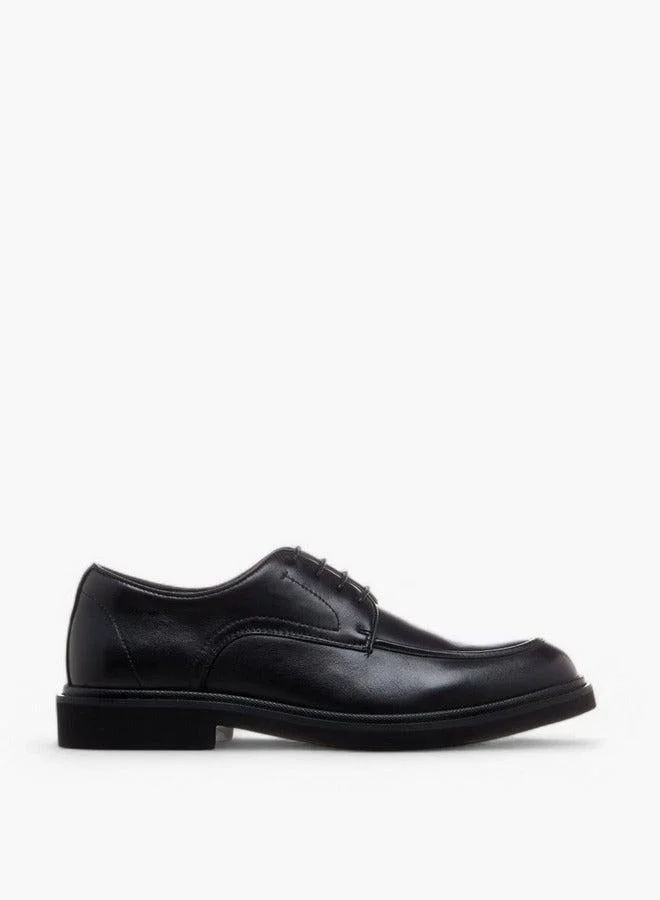 DUCHINI Men's Solid Lace-Up Derby Shoes