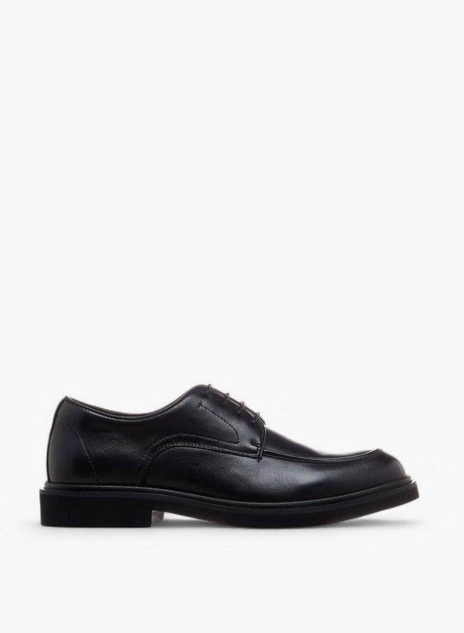 DUCHINI Men's Solid Lace-Up Derby Shoes - Image 2