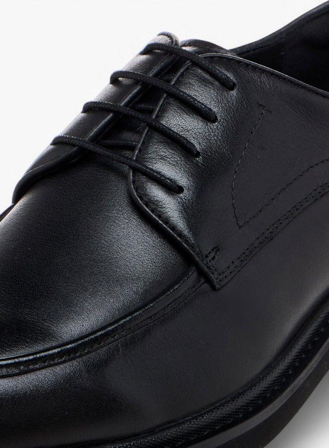 DUCHINI Men's Solid Lace-Up Derby Shoes - Image 4