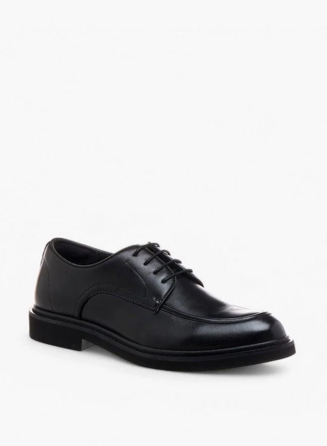DUCHINI Men's Solid Lace-Up Derby Shoes