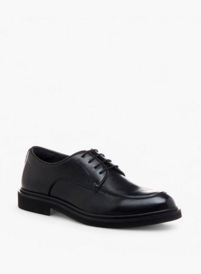 DUCHINI Men's Solid Lace-Up Derby Shoes - Image 1