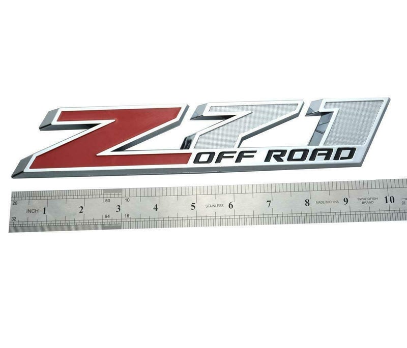 1x 10 Inch Big Z71 OFF Road Emblems Badge Replacement for GMC Chevy Silverado Sierra Suburban 2500hd Red