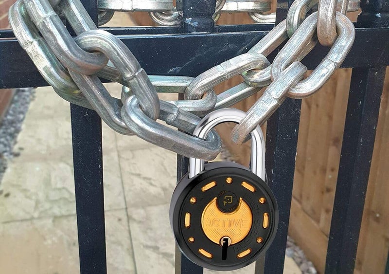 ONEPRO Azco Locks 65mm 6 Same Keys with 2 Padlocks | 8 Levers Double Locking | Lock and Keys for Home Door Shop Main Gate Office Locker, Black Gold Finish (Pack of 2) - Image 3