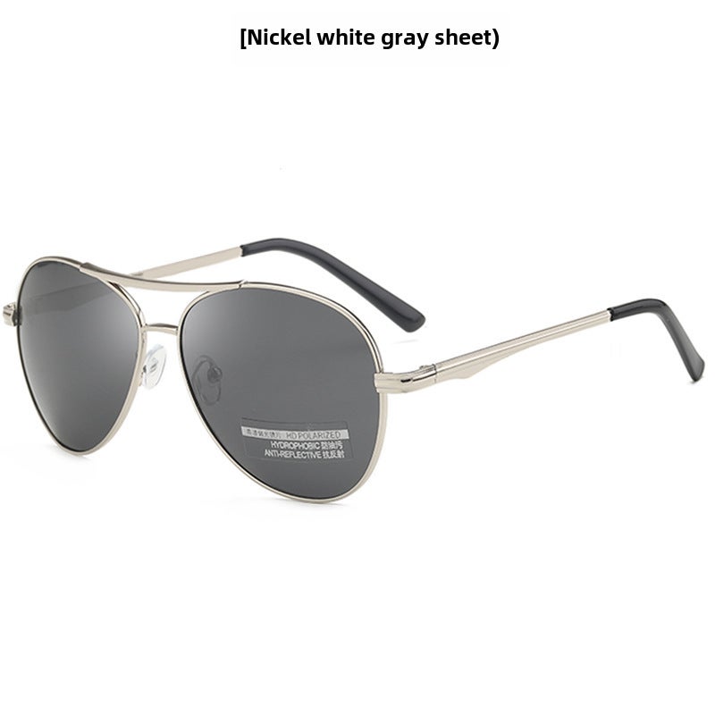 Generic 2022 Unisex Polarized Sunglasses Large Frame Nickel white gray sheet 