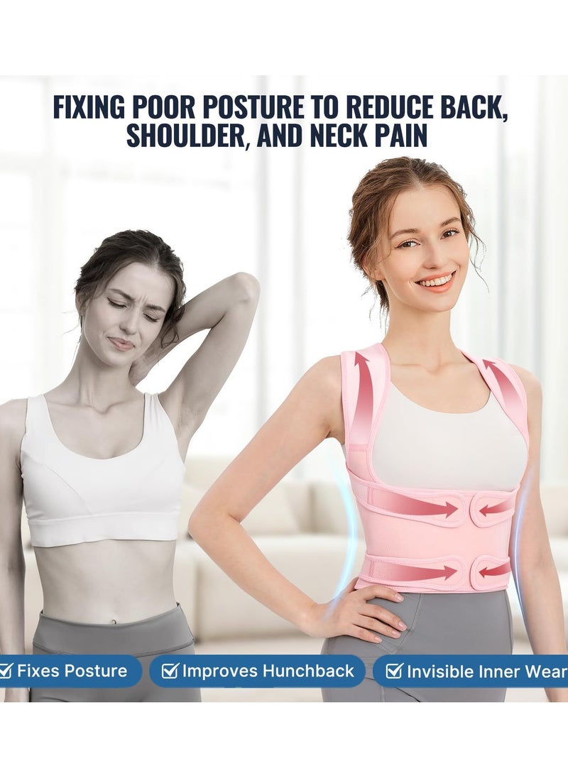 NIBEMINENT Back Brace and Posture Corrector for Unisex Back Straightener Scoliosis and Hunchback Correction Back Pain Spine Corrector Support Adjustable Posture Trainer  - Image 3
