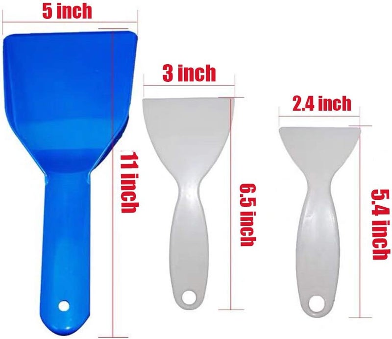PayPie Plastic Refrigerator Ice Shovel Ice Scraper Snow Remover Cleaning Freezer Frost Shovel Ice Remover Scoop Set of 3 - Image 2