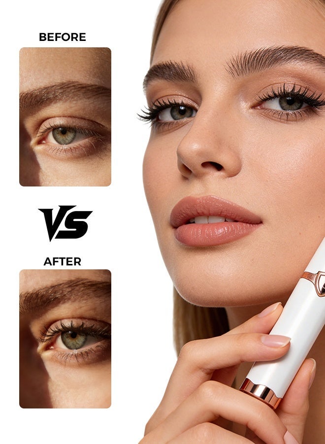 Arabayt Electric  heated eyelash curler, USB rechargeable mini portable eyelash curler, long-lasting curling eyelash tool, women's makeup and beauty tool (white) - Image 3