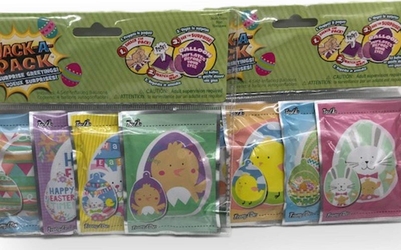 Greenbrier Easter Egg Wackapack Balloon Surprise 2 Pack of 4 Selfinflating Foil Balloons Various Designs - Image 2