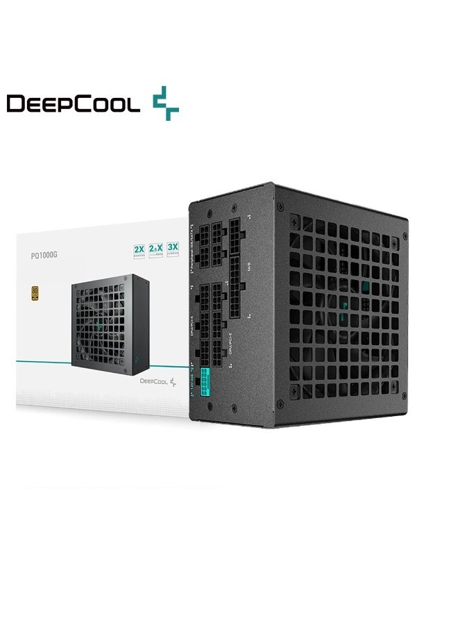 DEEPCOOL PQ1000G 1000W 80+ Gold Platinum Certified ATX12V V3.1 Modular Power Supply, Full Japanese Capacitors, 120mm FDB Fan, Multi-Protections, High-Efficiency Gaming & Workstation, Black | PSUR-PQA00G-FD1B-JGUK-V1 - Image 1