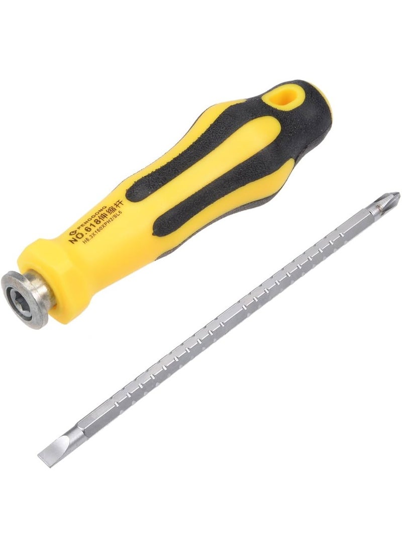 HAYACON Multi-Function Screwdriver – Extendable Magnetic 2-in-1 (Phillips & Flathead)