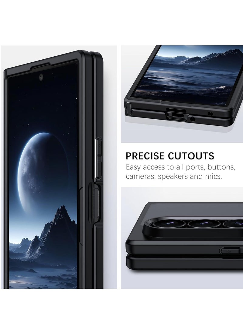 For Samsung Galaxy Z Fold 7 Case, Compatible with MagSafe, TPU+PC Shockproof Matte Skin Feel Mobile Phone Back Cover, Anti-fingerprint Slim Fit Protective Casing - Image 3