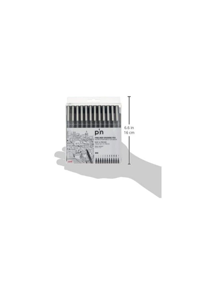Uniball UNI Fineliner drawing pen set of 12  - Image 3