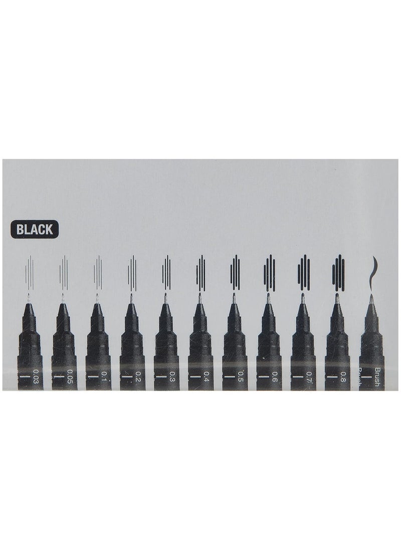 Uniball UNI Fineliner drawing pen set of 12  - Image 2