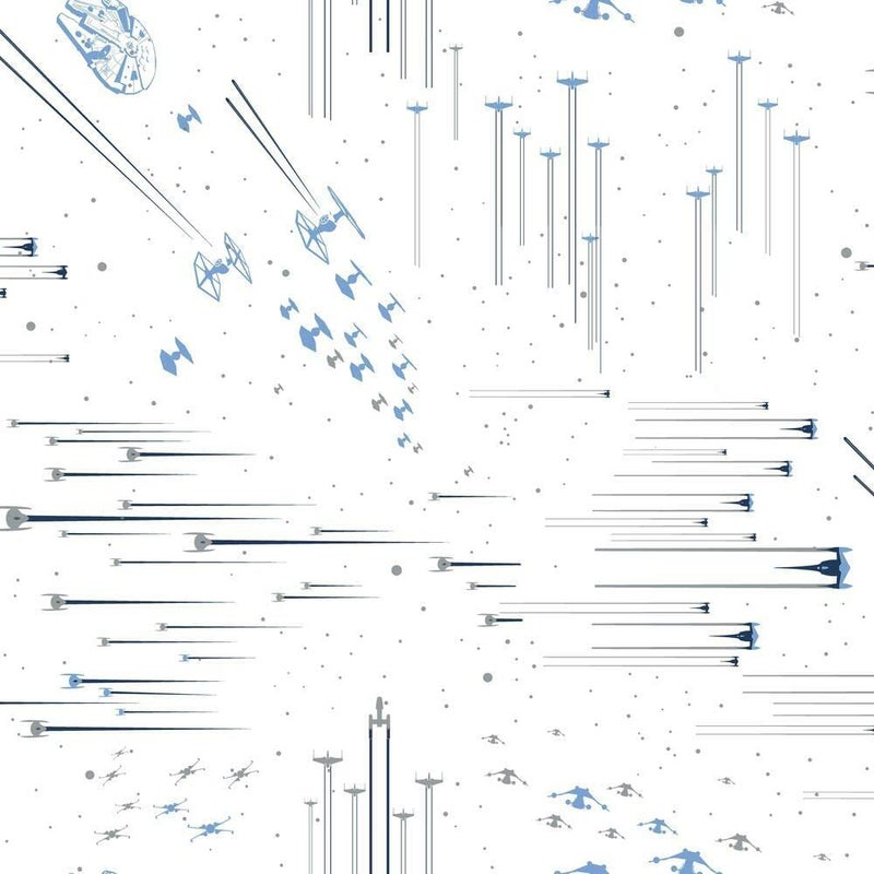 RoomMates Star Wars Galactic Battles Blue Peel Stick Wallpaper by RoomMates RMK11801WP