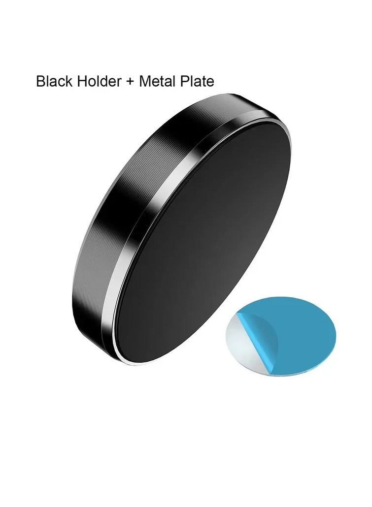AROAQ Magnetic Car Phone Holder, Anti Slip High Power Magnet Phone Car Mount,  Portable Dashboard Bracket Mount Mobile Stand, car Cell Phone Stand For All Phone Models, (1pc Black Holder, 1pc Metal Plate) - Image 1