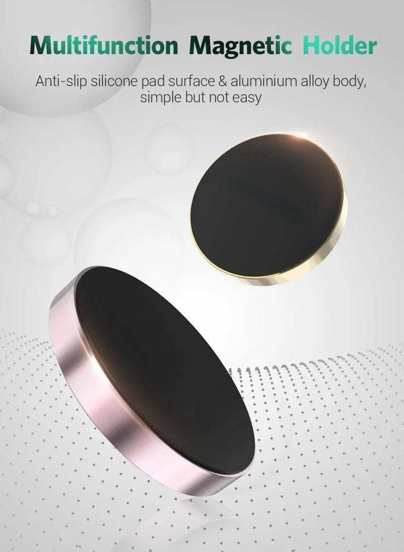 AROAQ Magnetic Car Phone Holder, Anti Slip High Power Magnet Phone Car Mount,  Portable Dashboard Bracket Mount Mobile Stand, car Cell Phone Stand For All Phone Models, (1pc Black Holder, 1pc Metal Plate) - Image 5