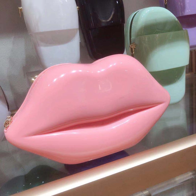 Cross-Border Women's Bag 2025 Korean Trendy Jelly Bag Patent Leather Lip Bag Coin Clutch Bag Personalized Makeup Chain Bag - Image 4