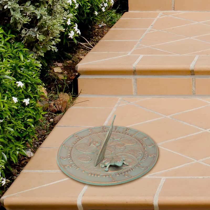 Whitehall Products Frog Sundial, Copper Verdi - Image 3