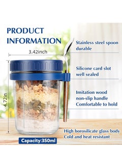 Y&D 2 Piece Glass With Lid And Spoon Sealed Portable Ice Cream Cup  - Image 3