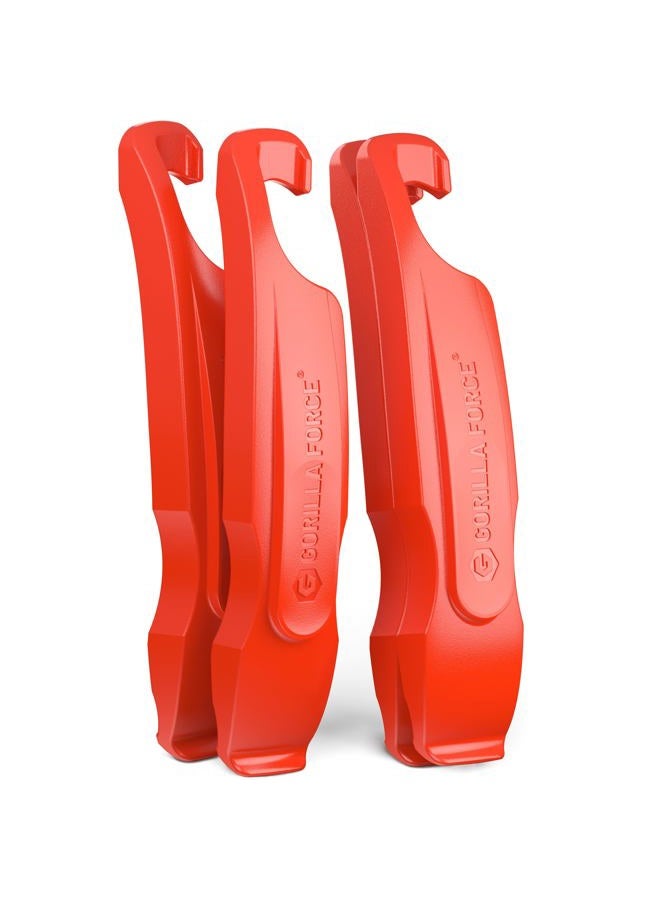 Gorilla Force Ultra Strong Bike Tire Levers | 4 Pack | Lava Red - Image 1