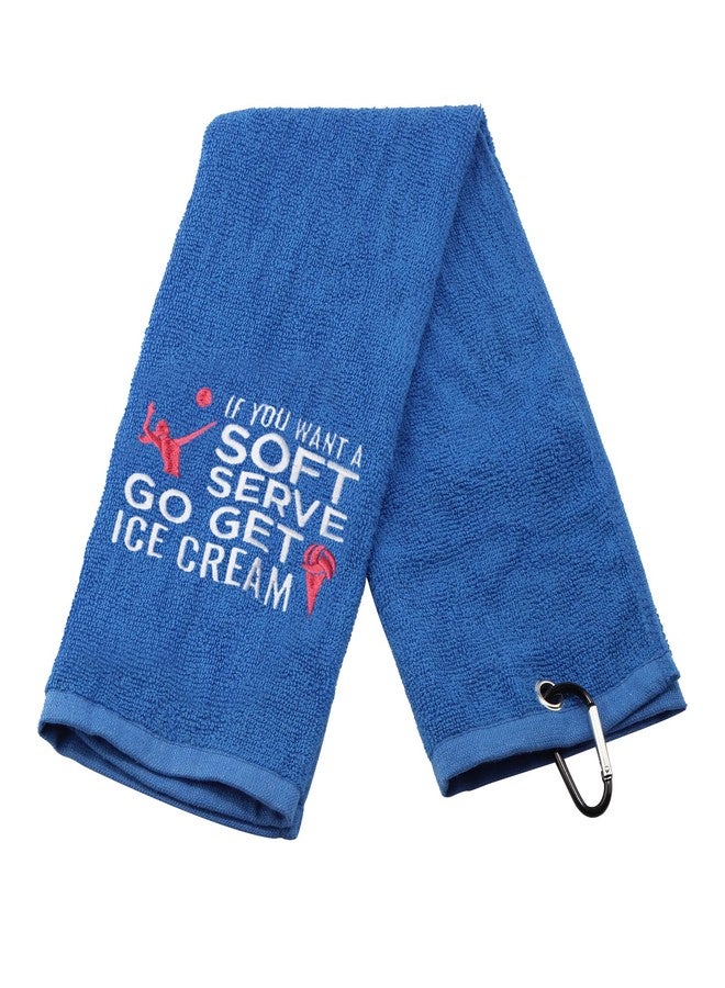 LEVLO Embroidered Volleyball Towels If You Wanted A Soft Serve You Should Have Gone for Ice Cream Towels Volleyball Sport Lovers Gifts (If You Wanted A Soft Serve) - Image 5
