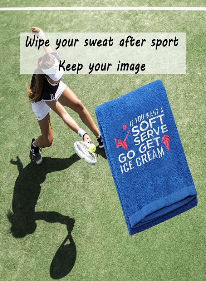 LEVLO Embroidered Volleyball Towels If You Wanted A Soft Serve You Should Have Gone for Ice Cream Towels Volleyball Sport Lovers Gifts (If You Wanted A Soft Serve) - Image 3