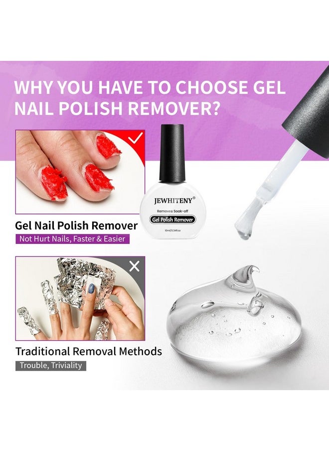 JEWHITENY - JEWHITENY 10ML Gel Nail Polish Remover 2pcs Professional Gel Remover for Nails 3-5 Minutes Gel Nail Remover Easy And Quick Remove No Need Soaking or Wrapping Gel Remover - Image 1