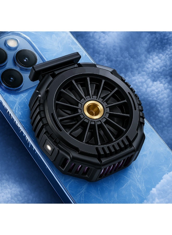 F01 Phone Fan with Instant Cooling - 4500RPM High Speed Fan - RGB Lighting - Compatible with All Phones - USB Cable - Black - Image 4