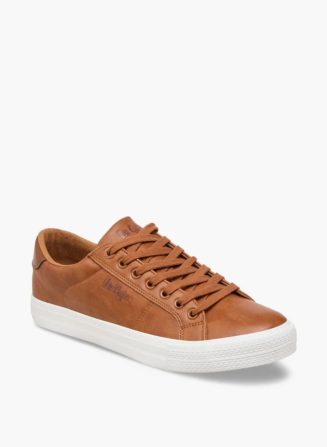 Lee Cooper Men's Monotone Low Ankle Sneakers with Lace-Up Closure
