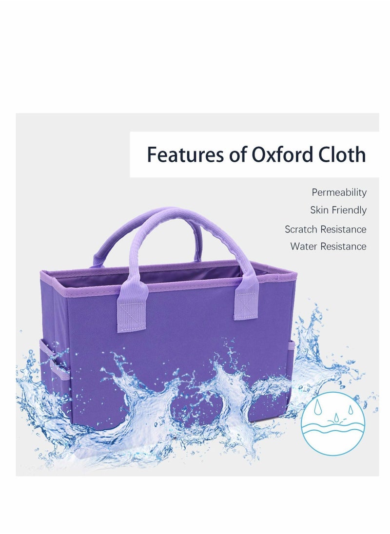 Y&D Organizer Storage Tote Bag for Art and Craft Supplies with Pockets, Purple Oxford Artist, Kid, Teacher  - Image 3