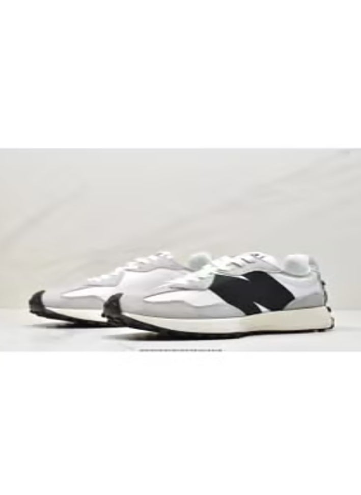 NB NB 327 Casual Sport Unisex Sneakers Black White  - Image 3