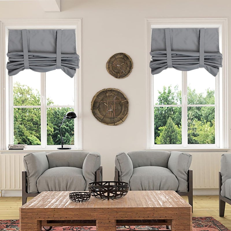 VICASKY Room Darkening Door Blackout Curtain Panel with Thermal Insulation, Dark Gray Solid Color Window Drape for Home and Bedroom, Heavy Duty Window Treatment with Hook and Loop Closure - Image 5