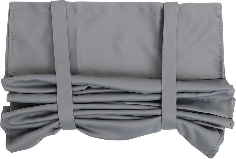 VICASKY Room Darkening Door Blackout Curtain Panel with Thermal Insulation, Dark Gray Solid Color Window Drape for Home and Bedroom, Heavy Duty Window Treatment with Hook and Loop Closure - Image 1