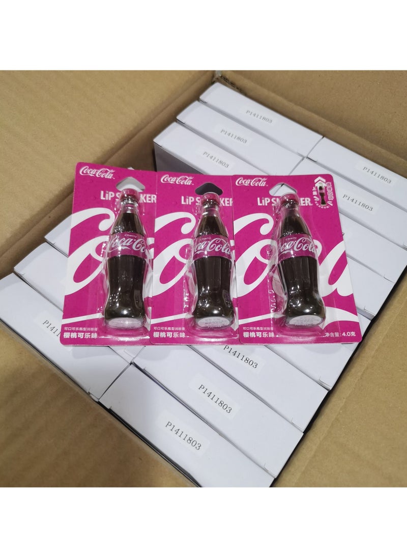 lip smacker diss co-branded cherry cola flavor (bottled) lip balm cartoon lip moisturizing