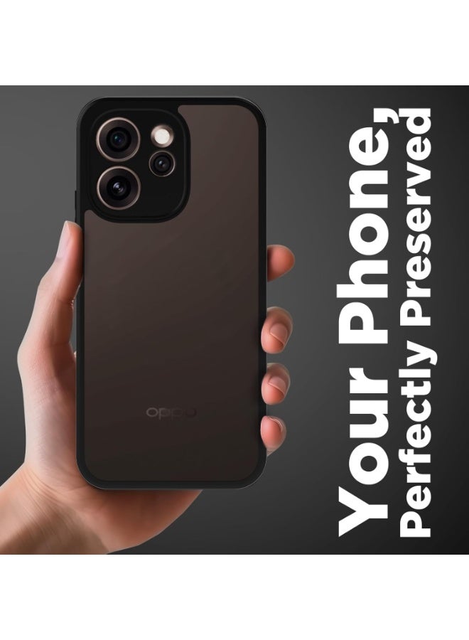 جراب حمايه اسود مط غير لامع ومقاوم للصدمات متوافق مع Oppo Reno 15F (أسود ) - Image 2