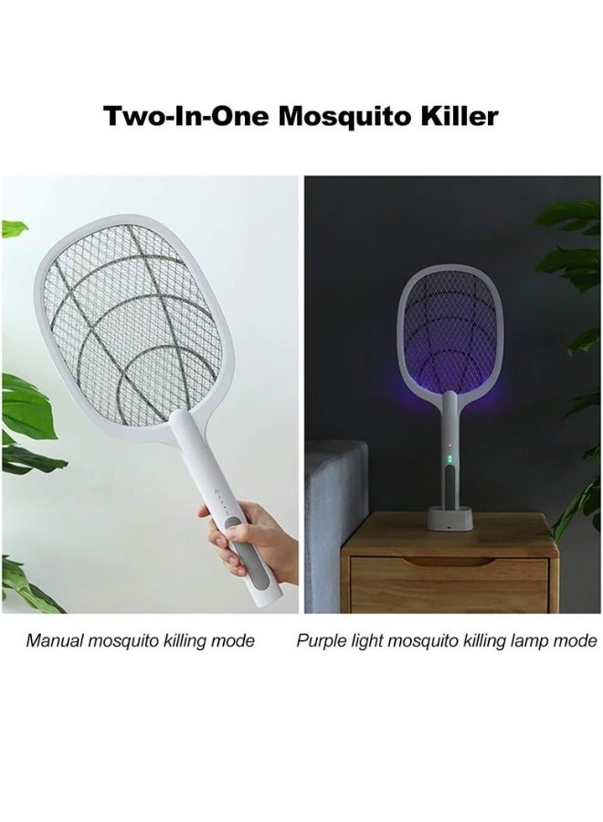WEIDASI Rechargeable Electric Mosquito And Insect killer Racket with a USB Port Holder And LED lighting - Image 5