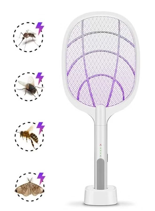 WEIDASI Rechargeable Electric Mosquito And Insect killer Racket with a USB Port Holder And LED lighting - Image 3