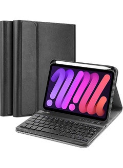 Procases iPad Mini 6 Keyboard Case 2021, with Magnetically Detachable Wireless Keyboard and Pencil Holder for 8.3 Inch iPad Mini 6th Generation -Black  - Image 1