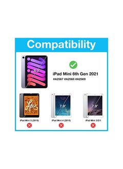 Procases iPad Mini 6 Keyboard Case 2021, with Magnetically Detachable Wireless Keyboard and Pencil Holder for 8.3 Inch iPad Mini 6th Generation -Black  - Image 3