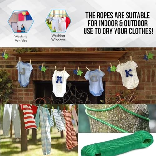 RK Trends PVC Coated Cloth Drying Wire with 2 Bonus Plastic Hooks: Weather-Resistant, Durable, and Versatile - Perfect for Clothesline, Laundry Drying, and More (10 Meter, 1) - Image 5